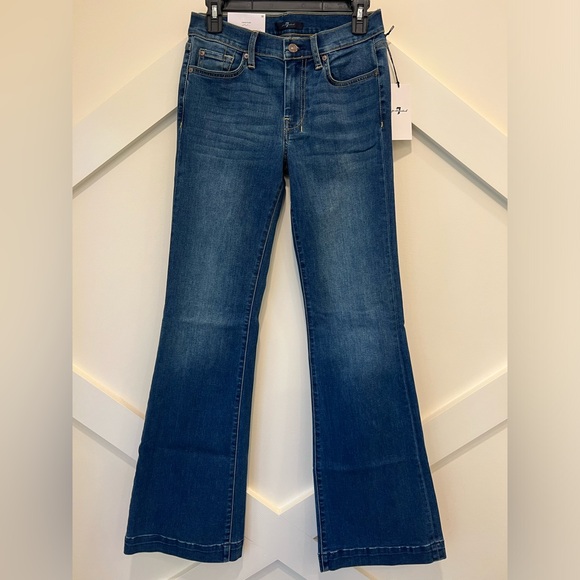 7 For All Mankind Dojo Original Jeans Trouser NWT Size 28 7FAMK Auth Blue Malmo - Picture 2 of 9